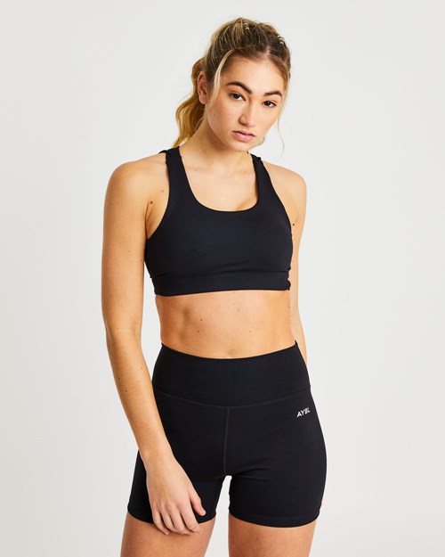 AYBL Core Sports Bra Czarne | 024869-NGD