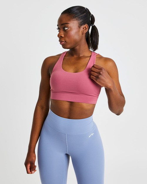 AYBL Core Sports Bra Czerwone | 087216-GOV