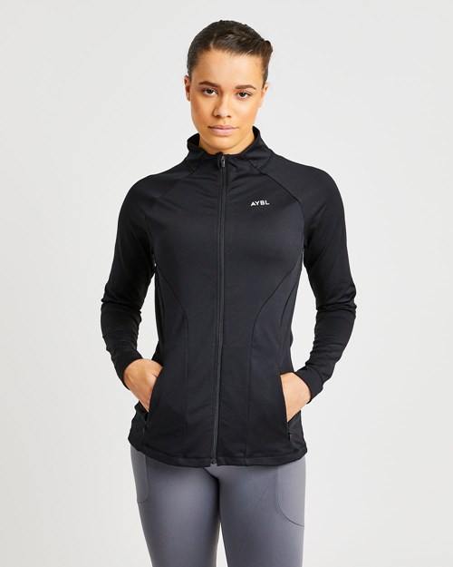 AYBL Effortless Zip Jacket Czarne | 896204-MEC