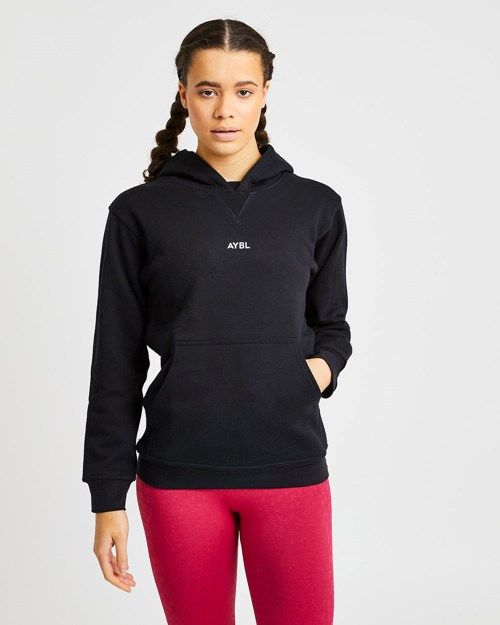 AYBL Everyday Hoodie Czarne | 672895-ZGN