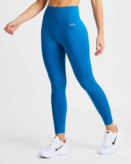 AYBL Evolve Speckle Seamless Leggings Niebieskie | 826940-JZY