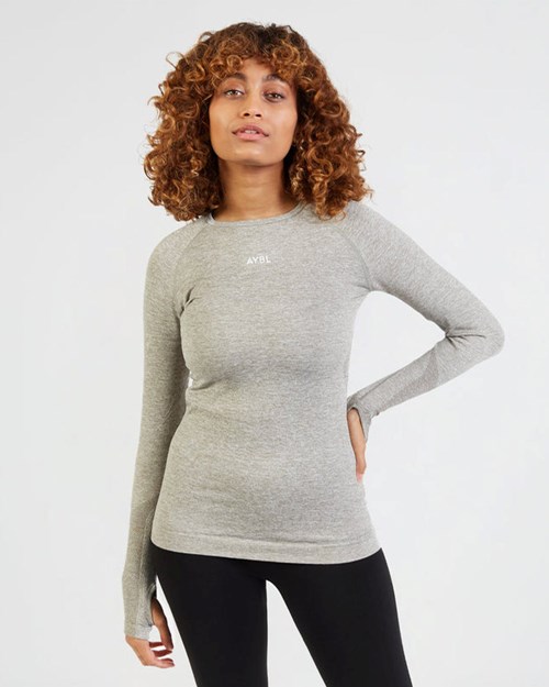 AYBL Motion Seamless Long Sleeve Top Khaki | 013754-ZKN