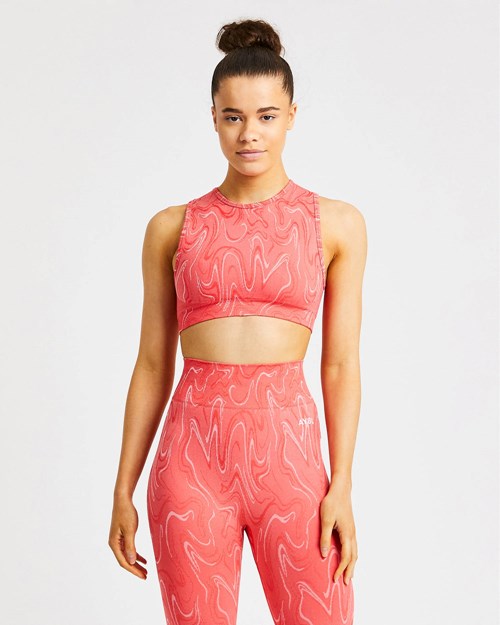AYBL Velocity Seamless Crop Vest Koralowe | 328164-DJW