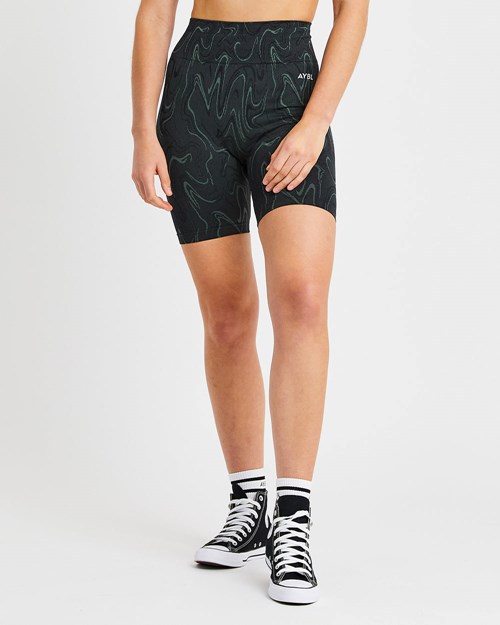 AYBL Velocity Seamless Shorts Czarne | 265873-IEO